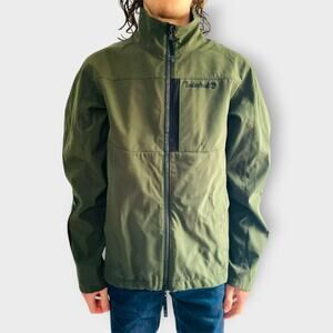 Timberland Jacket Coat Forrest Green Zip Up Long Sleeve Soft Shell Size Small